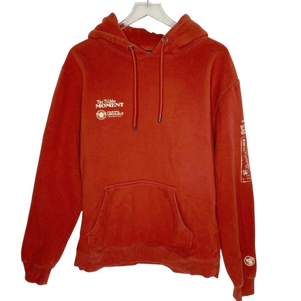The Tubbo Moment Ukulele Mens Red Hoodie Sweatshirt Minecraft Pullover Large